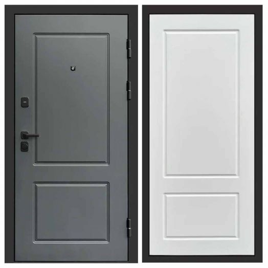 Входная дверь Termo-door Верона Грей - Марсель Белый софт