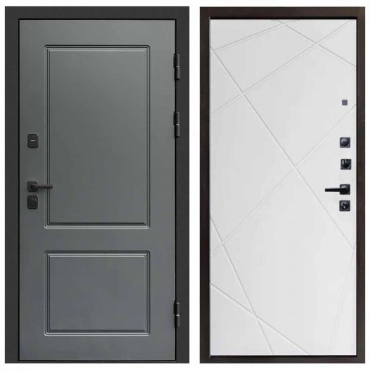 Входная дверь Termo-door Верона Грей - Лучи Белый