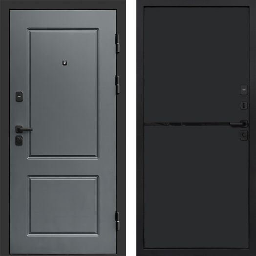 Входная дверь Termo-door Верона Грей - Нео Black