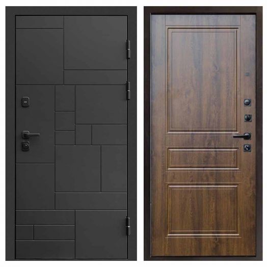 Входная дверь Termo-door Квадро Black - Классика Дуб
