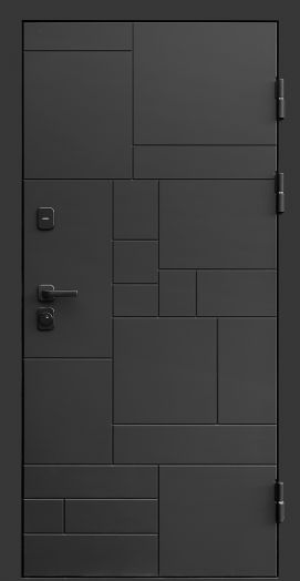 Входная дверь Termo-door Квадро Black - FLAT Грей софт