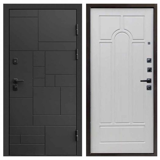 Входная дверь Termo-door Квадро Black - Арка Лиственница