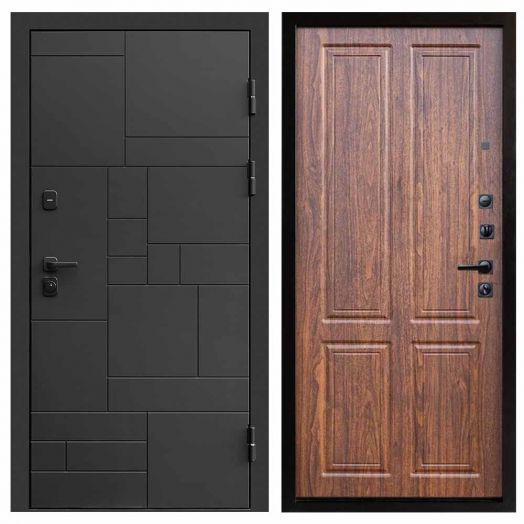 Входная дверь Termo-door Квадро Black - Орех стандарт