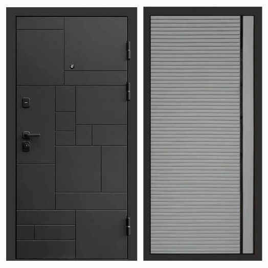 Входная дверь Termo-door Квадро Black - Porte Грей софт