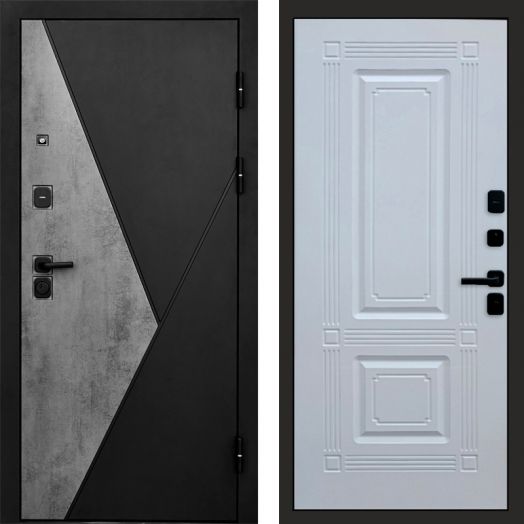 Входная дверь Termo-door Матрикс Бетон - Мадрид Белый софт