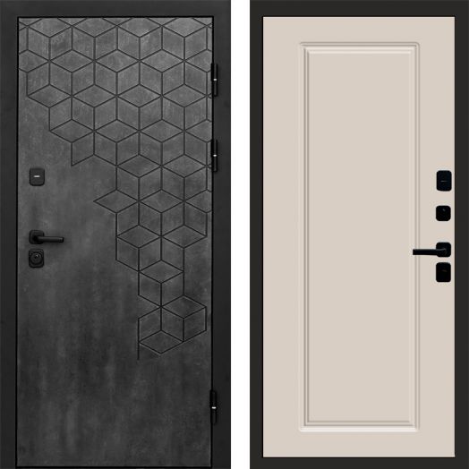 Входная дверь Termo-door Спейс Бетон патина - Гранд Слоновая кость