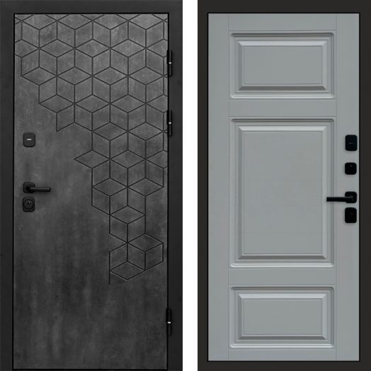Входная дверь Termo-door Спейс Бетон патина - Лион Грей софт
