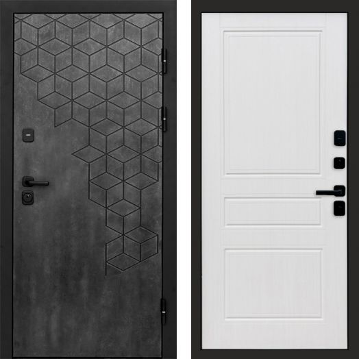 Входная дверь Termo-door Спейс Бетон патина - Классик Белый софт