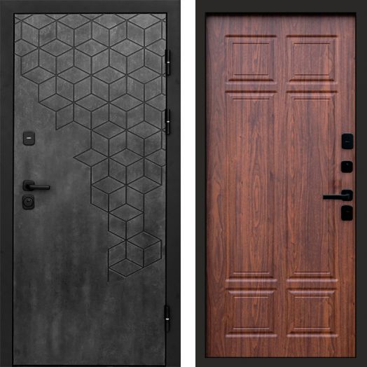 Входная дверь Termo-door Спейс Бетон патина - Орех премиум