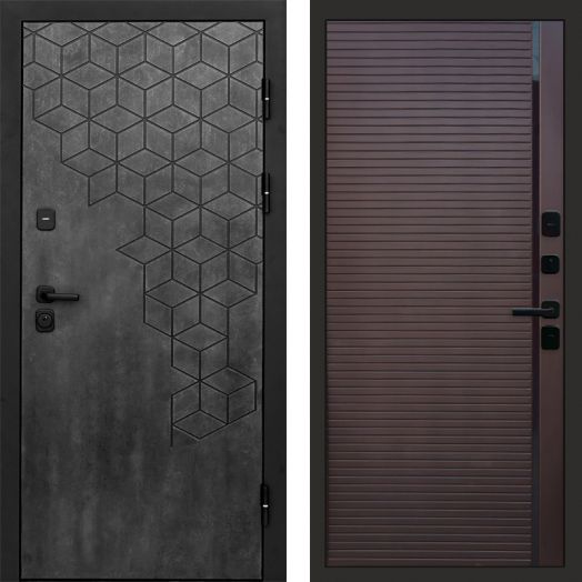 Входная дверь Termo-door Спейс Бетон патина - Porte Шоколад