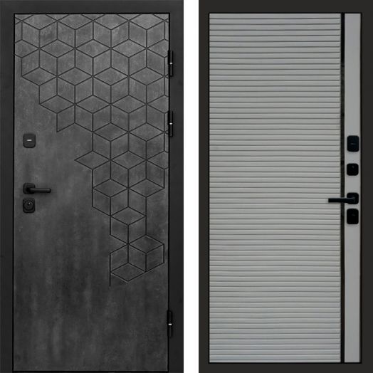 Входная дверь Termo-door Спейс Бетон патина - Porte Грей софт