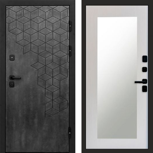 Входная дверь Termo-door Спейс Бетон патина - Зеркало триумф Лиственница