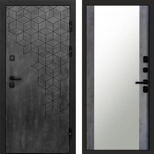 Входная дверь Termo-door Спейс Бетон патина - Зеркало Бетон темный