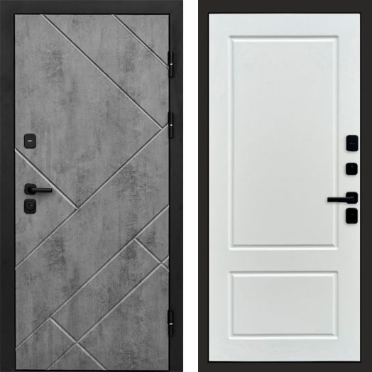 Входная дверь Termo-door Стоун Бетон - Марсель Белый софт