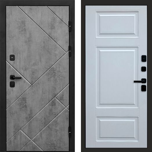 Входная дверь Termo-door Стоун Бетон - Лион Белый софт