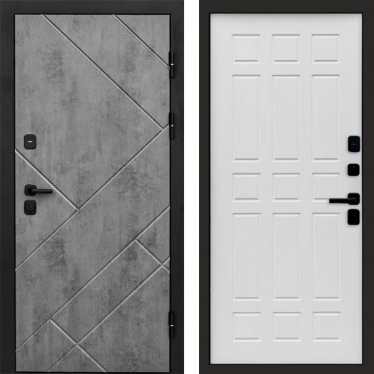 Входная дверь Termo-door Стоун Бетон - Спарта Белое дерево