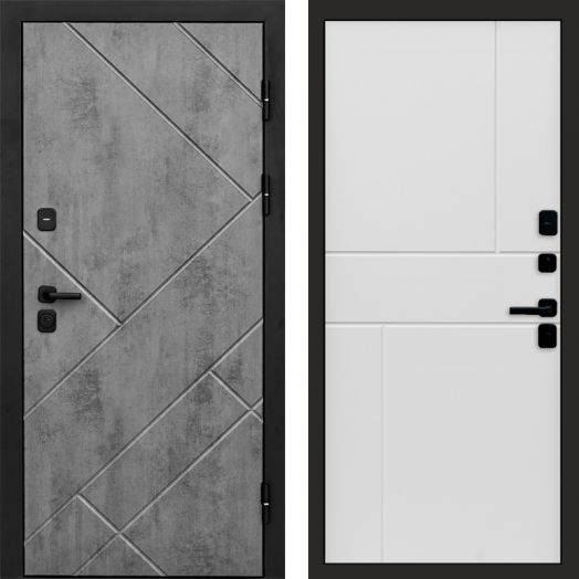 Входная дверь Termo-door Стоун Бетон - Горизонт Белый