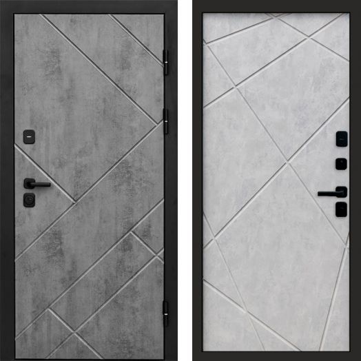 Входная дверь Termo-door Стоун Бетон - Лучи Бетон светлый