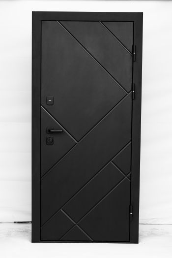 Входная дверь Termo-door Стоун Black - Лион Грей софт