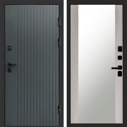 Входная дверь Termo-door Твист Грей style - Зеркало Лиственница