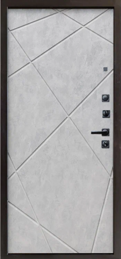 Входная дверь Termo-door Твист Дуб style - Лучи Бетон светлый