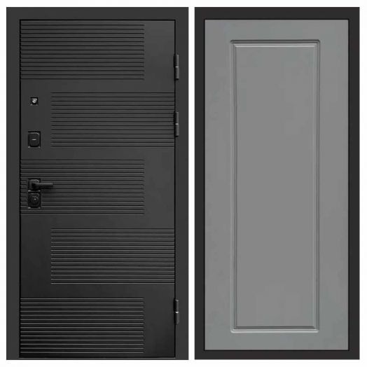 Входная дверь Termo-door Фаворит Black - Гранд Грей софт