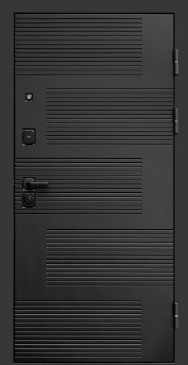 Входная дверь Termo-door Фаворит Black - FLAT Грей софт