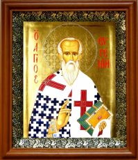 Икона Евгений Херсонский в киоте с басмой Виноградная Лоза (UV-печать)(30345)