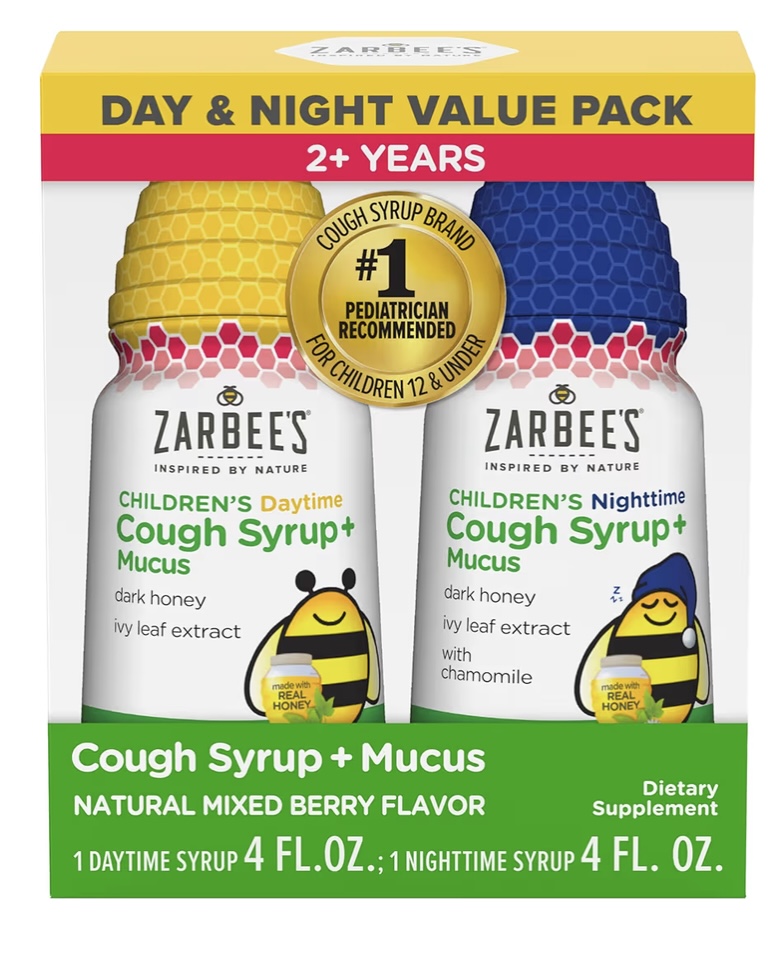 Детский сироп от кашля Zarbee's Дневной и ночной