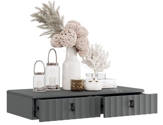 Стол туалетный «Тиффани» - 407.004.000 Серый графит, Графит матовый