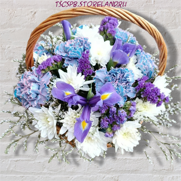 Корзина с цветами Синий