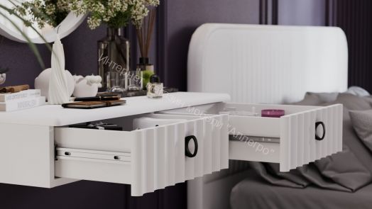 Стол туалетный «Тиффани» - 407.004.000 Белый Жемчуг, Белый софт