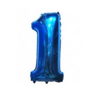 Цифра "1" фольгированная (40/102) Синий