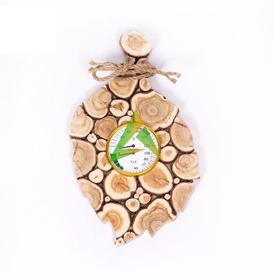 Термогигрометр из можжевельника 300*170 мм Необрезанные края