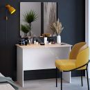 Стол с зеркалом тип 14 (1000) Дуб Сонома, Белый Ясень