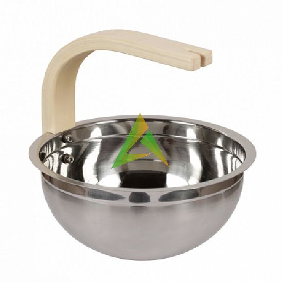 SAWO Ведро стальное 3л., ручка изогнутая осина, 343-MA