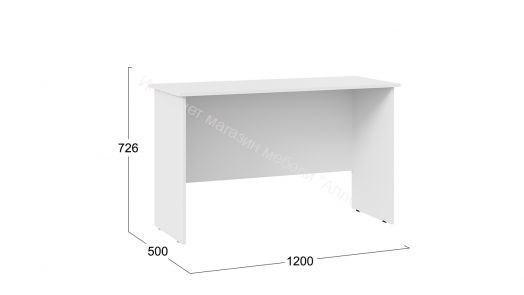 Стол письменный тип 14 (1200) Белый Ясень