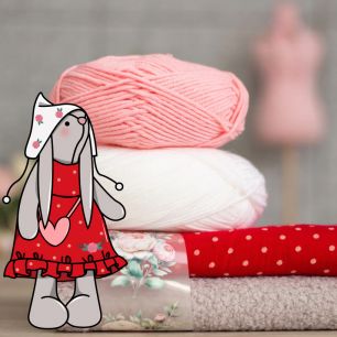 Набор Зайка Любимка бежевый букле