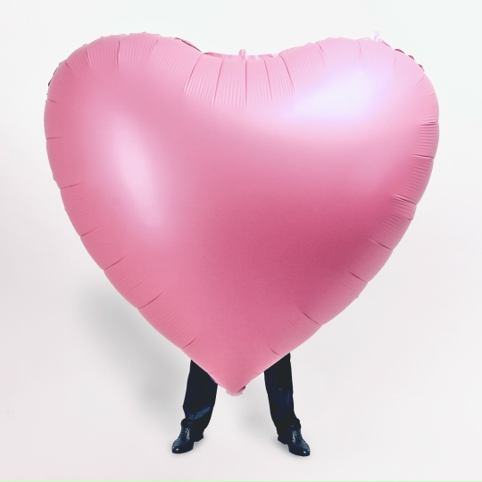 Сердце розовое 170
