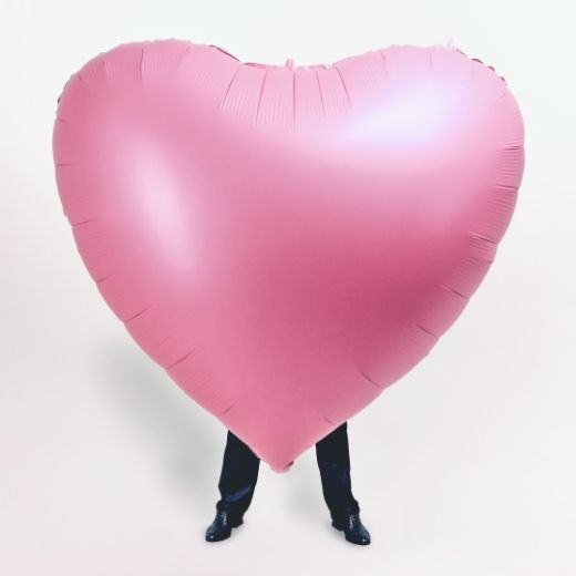 Сердце розовое 170