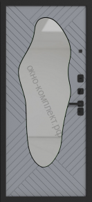 Стальная дверь Страж 3К Корса Лайт с зеркалом