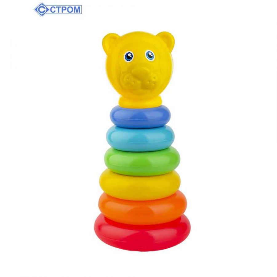 Пирамида зоопарк "Лев" 24 см., 8 дет. (в сетке)