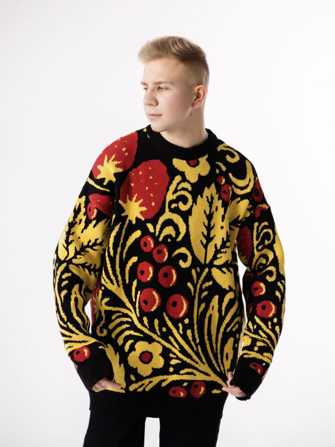 Свитер Хохлома