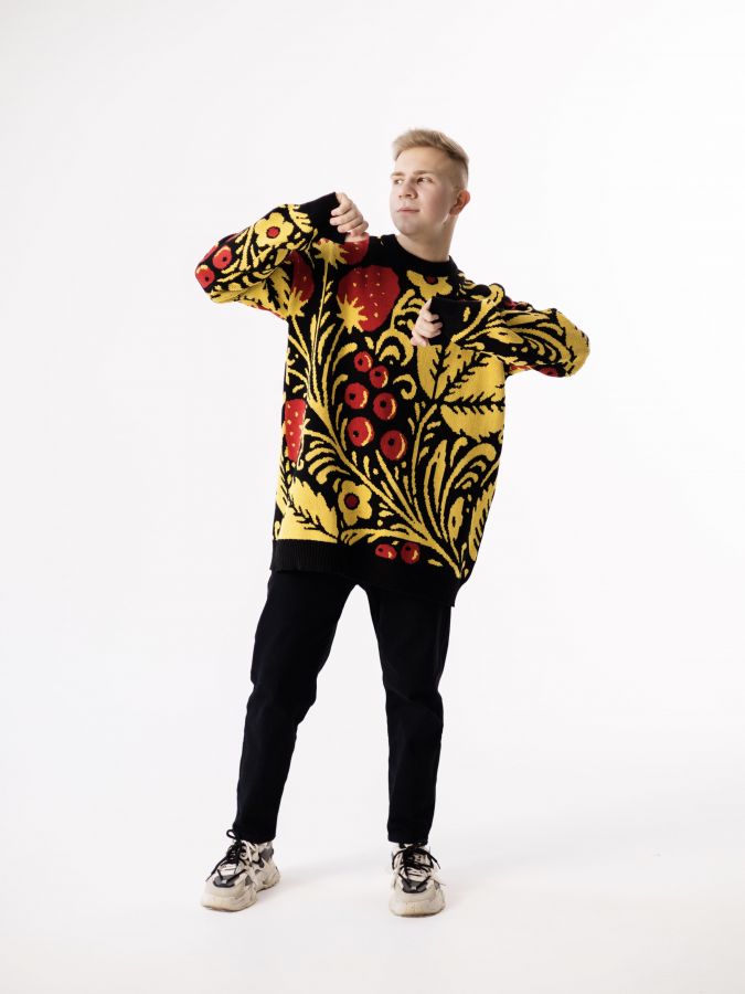 Свитер Хохлома