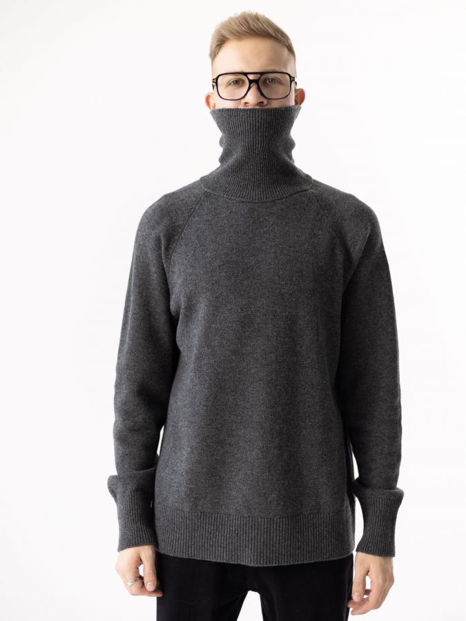 Свитер из кашемира антрацит