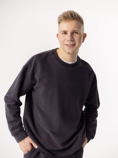 Кофта с длинным рукавом графит