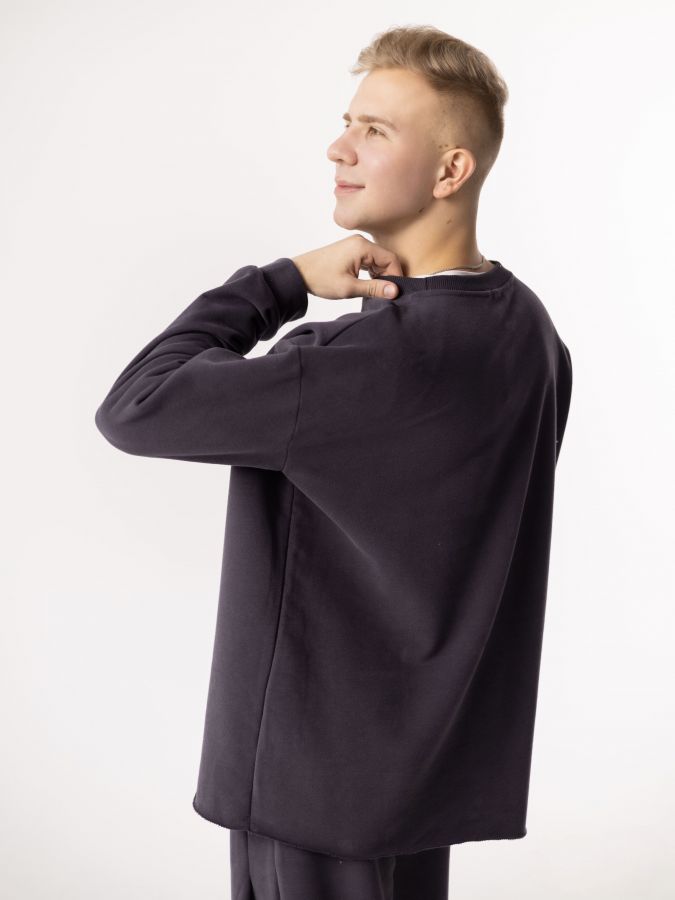 Кофта с длинным рукавом графит