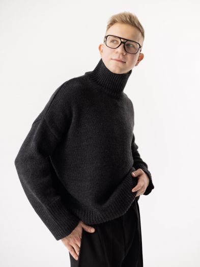 Свитер из мериноса антрацит