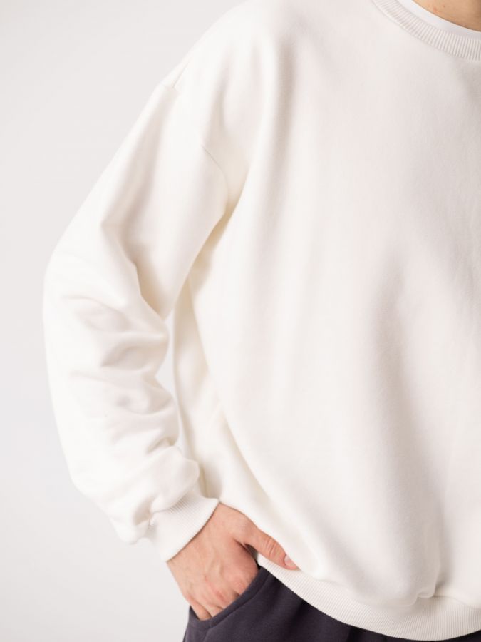 Свитшот базовый молочный