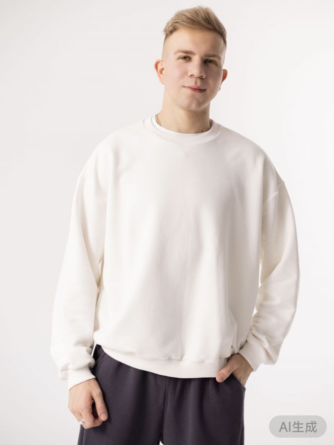 Свитшот базовый молочный